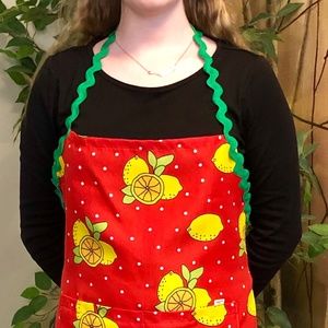 Andys Aprons - not so basic!  “Red Lemons”